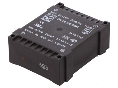 Transformator &amp;icirc;ncapsulat 4VA 115VAC 12V 166mA foto