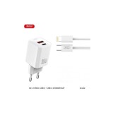 Incarcator retea PD30W XO cu 2 USB cu cablu compatibil Lighting/ Iphone Cod:XO-L149A Automotive TrustedCars
