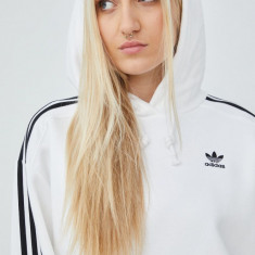 adidas Originals bluză HN5884 femei, culoarea alb, cu imprimeu HN5884-WHITE