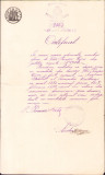 HST A271 Certificat activitate inginer 1886 primăria orașului Vaslui