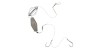 Montura somn prokarpfishing cu 2 carlige legate no 5/0 plumb hexagonal si momitor culisant 20g