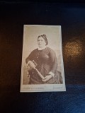 Fotografie tip CDV Femeie alb/negru - Csaszar es Feistmantel , Kolozsvar (Cluj-Napoca)