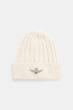 Aeronautica Militare căciulă din bumbac culoarea bej, CU0063UL00485