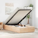 vidaXL Cadru de pat otoman natural 80 x 200 cm Lemn masiv de pin 3418729