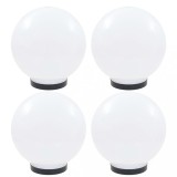 VidaXL Lămpi glob cu LED, 4 buc., 25 cm, PMMA, sferic