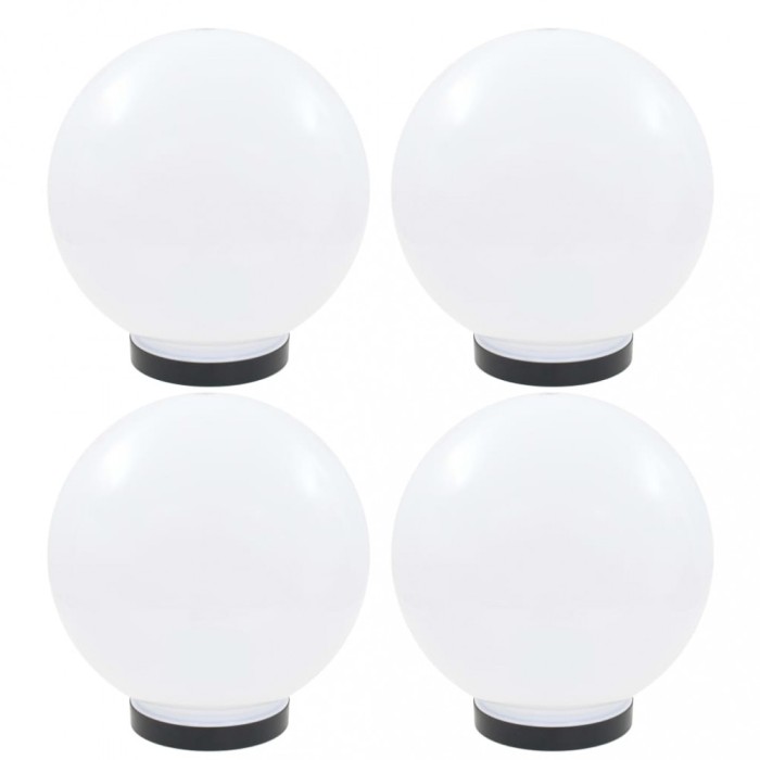 vidaXL Lămpi glob cu LED, 4 buc., 25 cm, PMMA, sferic