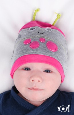 Caciulita gri pentru fetite (Marime Disponibila: 0-3 luni) foto