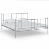 Cadru de pat, gri, 180x200 cm, metal GartenMobel Dekor, vidaXL