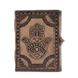 Agenda din piele - palma Hamsa