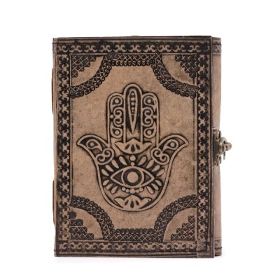Agenda din piele - palma Hamsa foto