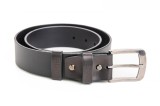 Curea din piele naturala neagra, 40 mm, Styx