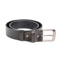 Curea din piele naturala neagra, 40 mm, Styx