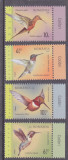 ROMANIA 2022 COLIBRI PASARI Serie 4 timbre CU TAB LP.2379 MNH**, Fauna, Nestampilat