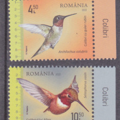 ROMANIA 2022 COLIBRI PASARI Serie 4 timbre CU TAB LP.2379 MNH**