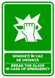 Semn pentru spargeti in caz de urgenta