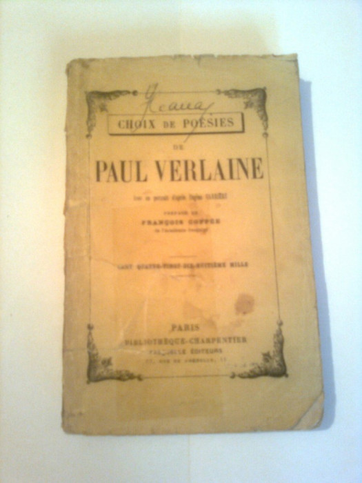 CHOIX DE POESIES ~ PAUL VERLAINE