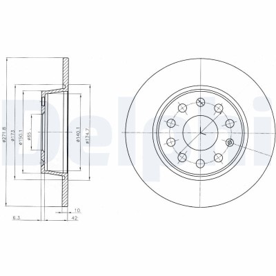 DELPHI BG4324C Disc frana foto