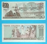 Costa Rica 20 Colones 1978 Viquez UNC C11173636 P#238 Bancnota Straina