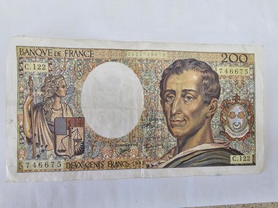 Franta 200 Francs 1992 foto
