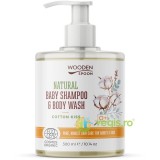 Sampon si Gel de Dus pentru Copii si Bebelusi 0+ Luni Cotton Kiss Bio 300ml
