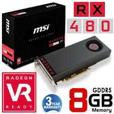 Placa video MSI Radeon RX 480 GAMING X 8GB GDDR5 256-bit, noua, garantie foto