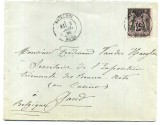 France 1886 Postal History Rare Cover Bailleui to Gand Belgium D.587