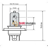 Bec far H4 / HS1 12v 35/35W (3 picioare)