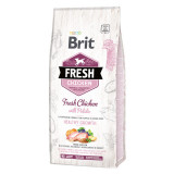 Brit Fresh Healthy Growth Puppy &amp; Junior S-XL, Pui cu Cartof, hrană uscată conținut redus cereale c&acirc;ini junior, 12kg