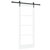 vidaXL Ușă glisantă ORKDAL Alb 83 x 202 cm Lemn masiv de pin și sticlă 3332446