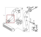 Furtun intercooler, supraalimentare Bmw Seria 3 E90/E91/92/93 2005-2013, diametru 53,5 mm, silicon, RapidAuto 2040PT-4