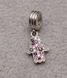 Talisman din argint Multicolor Fatima Hand CHA1023, Argintboutique