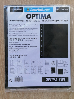 Set 10 separatoare / despartitoare negre PVC Leuchtturm gama Optima foto