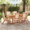 Gossi set mobilier de gradina, 7 piese, lemn masiv acacia/textilena