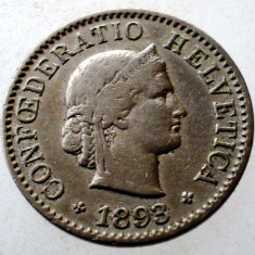 7.019 ELVETIA 5 RAPPEN 1893 B