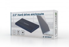 HDD/SSD enclosure Gembird for 2.5&#039;&#039; SATA - USB 2.0, Aluminium, Black