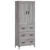Dulap inalt, gri sonoma, 69,5x34x180 cm, lemn compozit