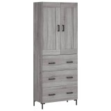 Cumpara ieftin Dulap inalt, gri sonoma, 69,5x34x180 cm, lemn compozit