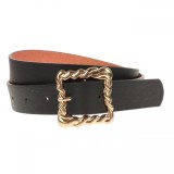 Curea dama, casual-eleganta, din piele ecologica, latime 3 cm, negru - CRD004N, CK LEATHER
