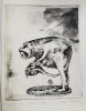 Gravura Stefan Caltia, Proba la cartea a II a, 1989, 25x205 cm, cu certificat de autenticitate