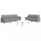 Gossi set de canapele, 2 piese, gri deschis, material textil