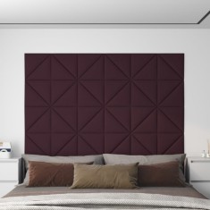 vidaXL Panouri de perete 12 buc. violet 30x30 cm textil 0,54 m? foto
