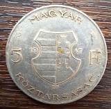 (A69) MONEDA DIN ARGINT UNGARIA - 5 FORINT 1947, LAJOS KOSSUTH