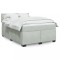 vidaXL Pat box spring cu saltea, gri deschis, 160x200 cm, catifea 3288660