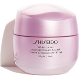 Shiseido White Lucent Overnight Cream &amp; Mask mască și cremă de noapte hidratantă impotriva petelor 75 ml