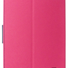 Husa tip carte Mercury Goospery Fancy Diary roz + bleumarin pentru Samsung Galaxy Tab 4 8.0 (SM-T330), Tab 4 8.0 LTE (SM-T335)