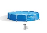 Piscina supraterana Intex Metal Frame 366x76 cm cu filtru cu cartus