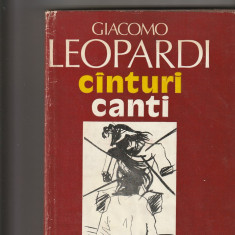 GIACOMO LEOPARDI - CANTURI ( EDITIE BILINGVA ITALIANA - ROMANA )