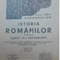 1944 Emil Diaconescu Iasi, Istoria Romanilor clasa IV-a secundara, regalitate