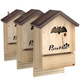 PawHut Set de 3 Căsuțe pentru Lilieci din Lemn de Brad, Adăpost pentru Lilieci pentru Grădină și Exterior, Ușor de Montat, 21.5x11.5x34 cm | Aosom Rom