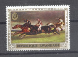 Rwanda 1970 Paintings, Horses, MNH AE.107